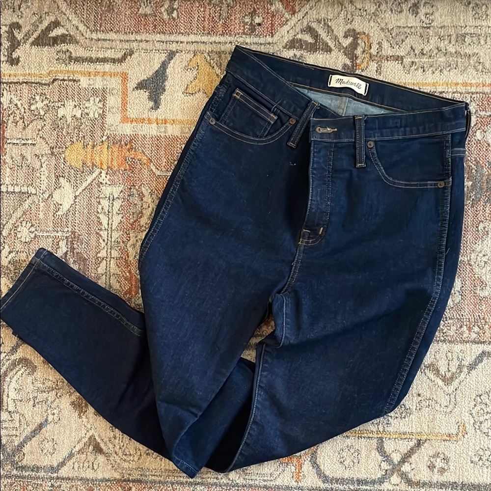 Madewell Women's Skinny Jeans - Dark Blue